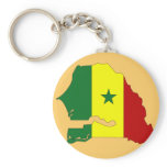 Senegal flag map keychains