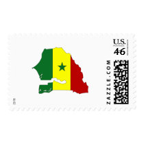 Senegal flag map postage by FlagStore Senegal flag map postage