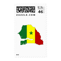Senegal flag map postage by FlagStore Senegal flag map postage