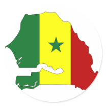 Senegal flag map stickers by FlagStore Senegal flag map stickers