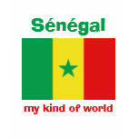 Senegal Flag-Map-Text T-Shirt
