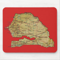 Senegal Map Mousepad by FlagAndMap Senegal Map Mousepad