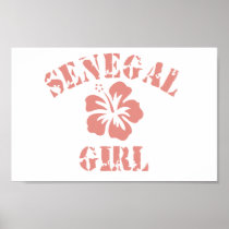 Senegal Pink Girl Poster