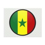 Senegal quality Flag Circle Post Cards