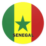 Senegal Roundel quality Flag Round Sticker