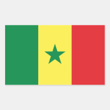 Senegal/Senegalese Flag Rectangular Stickers