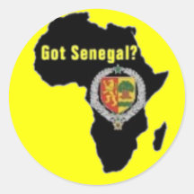 SENEGAL / SENEGALESE FLAG  T-SHIRT AND ETC ROUND STICKERS