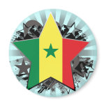 Senegal Star Fridge Magnet