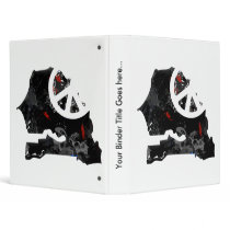 Senegal Trendy Peace Sign with Senegalese map Vinyl Binders
