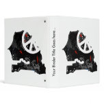 Senegal Trendy Peace Sign with Senegalese map Vinyl Binders