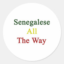 Senegalese All The Way Round Sticker