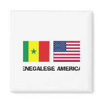 Senegalese American magnets by flagshirt Senegalese American magnets