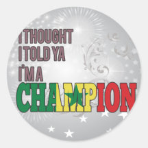 Senegalese and a Champion Sticker