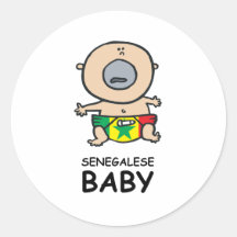 Senegalese Baby Round Sticker