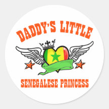Senegalese Princess Designs Round Stickers