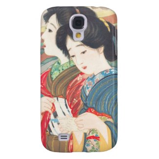 Sengai Igawa Two Bijin japanese girls oriental art Galaxy S4 Cover