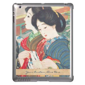 Sengai Igawa Two Bijin japanese girls oriental art iPad Cases