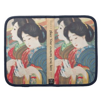 Sengai Igawa Two Bijin japanese girls oriental art Organizers