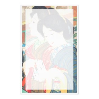 Sengai Igawa Two Bijin japanese girls oriental art Customized Stationery