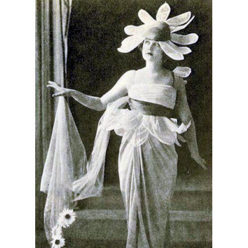 Senile Flower Lady card