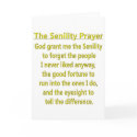 Senility Prayer cards by retirement_gifts Senility Prayer cards