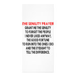 Senility Prayer Custom Rack Cards Senility Prayer Custom Rack Cards