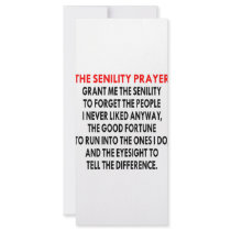 Senility Prayer rack cards