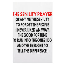 Senility Prayer stationery
