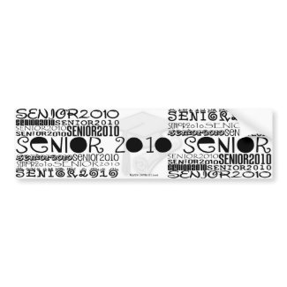 Senior 2010 - Bumper Sticker bumpersticker