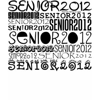 Senior 2012 Apparel (Black) Personalize Back shirt