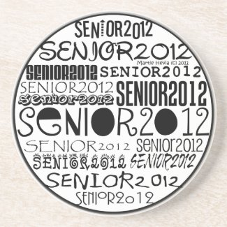 Senior 2012 (Black) Coaster coaster