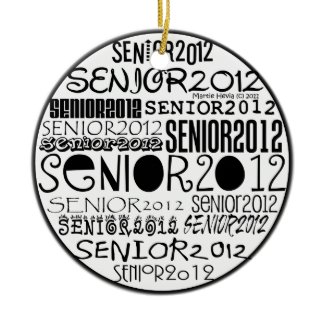 Senior 2012 (Black) Rearview Mirror Ornament ornament