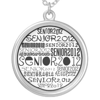 Senior 2012 (Black) Round Necklace necklace