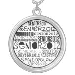Senior 2012 (Black) Round Necklace