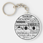 Senior 2012 Round Keychain (Black)