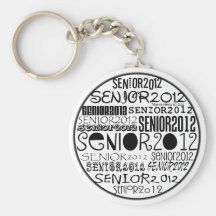 Senior 2012 Round Keychain (Black)