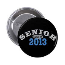 Senior 2013 Blue Pinback Button