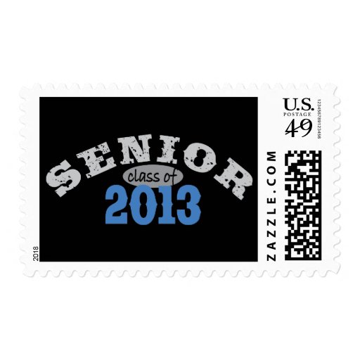 Senior 2013 Blue Postage Stamp Zazzle