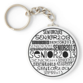 Senior 2013 Round Keychain (Black)