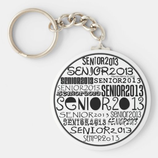 Senior 2013 Round Keychain (Black)