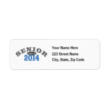 Senior 2014 Blue Custom Return Address Label