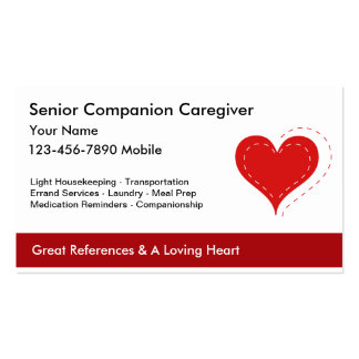 Senior Caregiver Business Cards