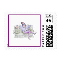 Senior Chic Girlfriend Postage Stamp