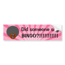 Senior Citizen Center Bingo Night Prize Winner Bumper Sticker