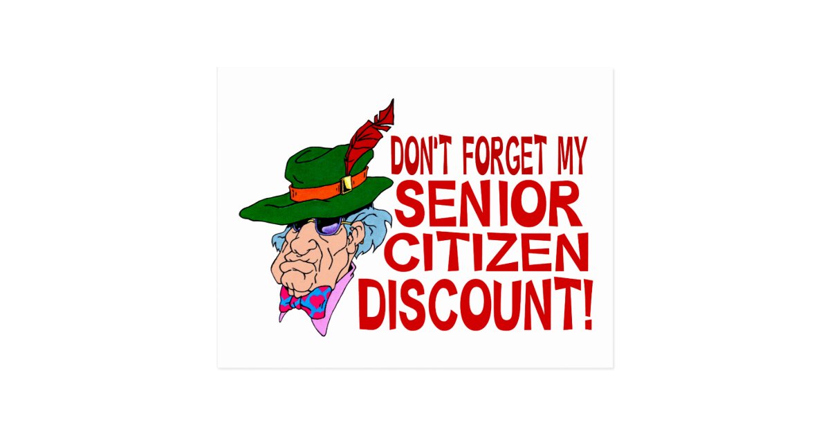 Senior Citizen Discount Postcard | Zazzle