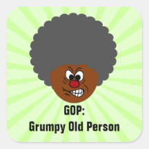 Senior Citizen Voters Vote GOP: Grumpy Old People Stickers