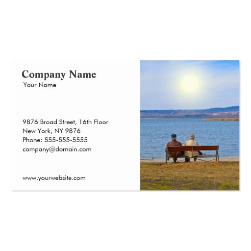 Senior Couple Business Card (front side)