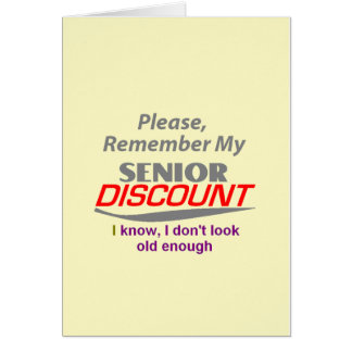 Senior Discount Cards | Zazzle