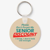Senior Discount Keychain by samappleby Senior Discount Keychain