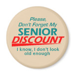 Senior Discount Magnet